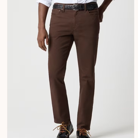 J crew espresso Straight-fit garment-dyed five-pocket pant